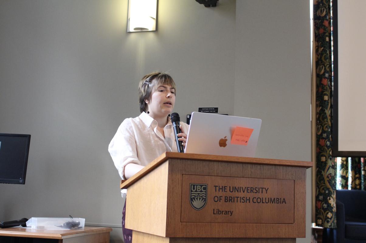 Danica Reid presenting at the LangSci Research Day 2025