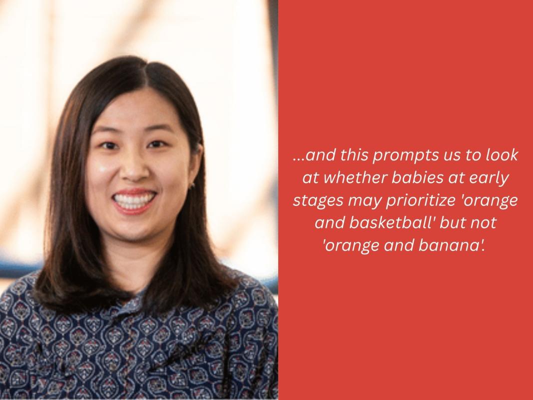 Headshot of Xin Sun to the left, quote on the right (extracted from the Q&A) 