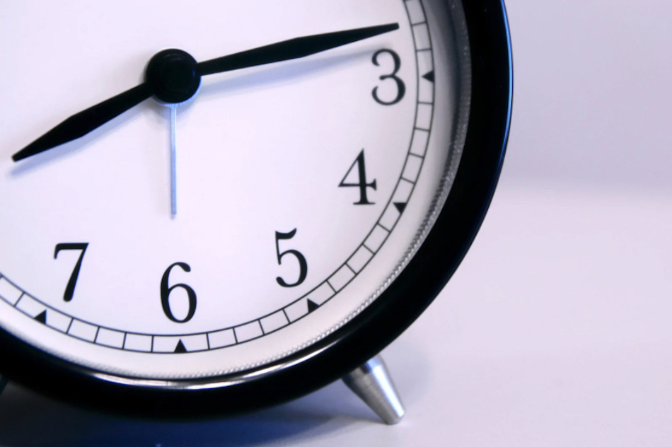 Image of a clock displaying 8:14.