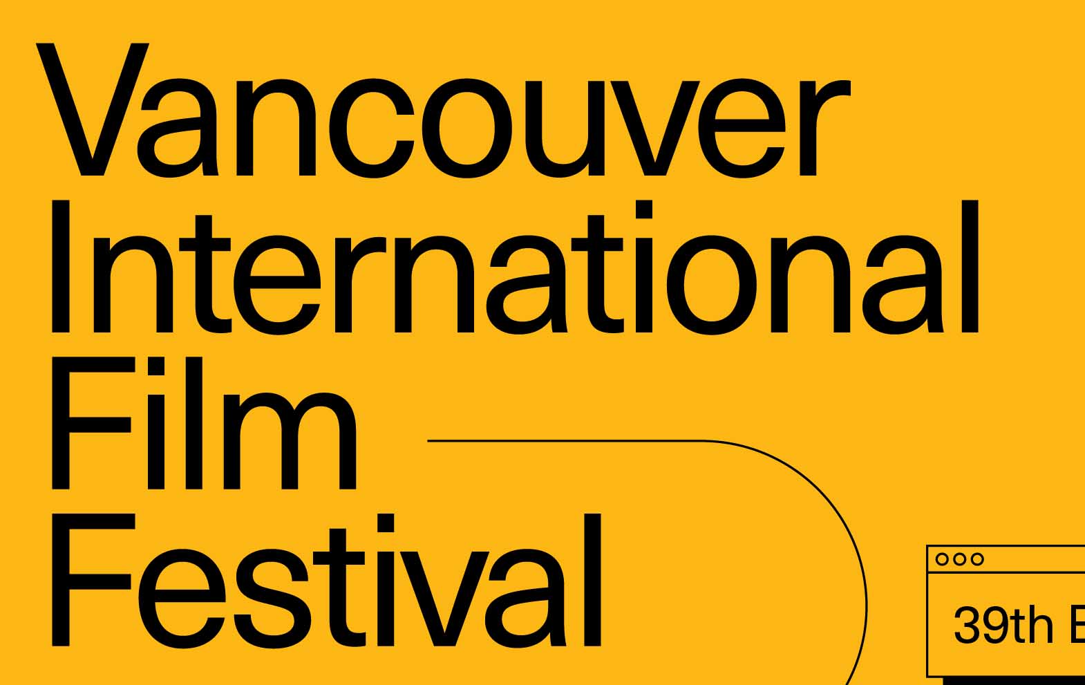 The VIFF poster with a yellow background and black text