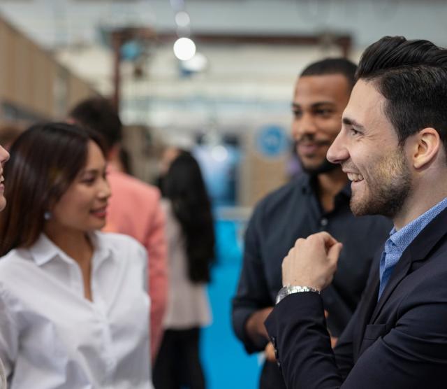 Students networking