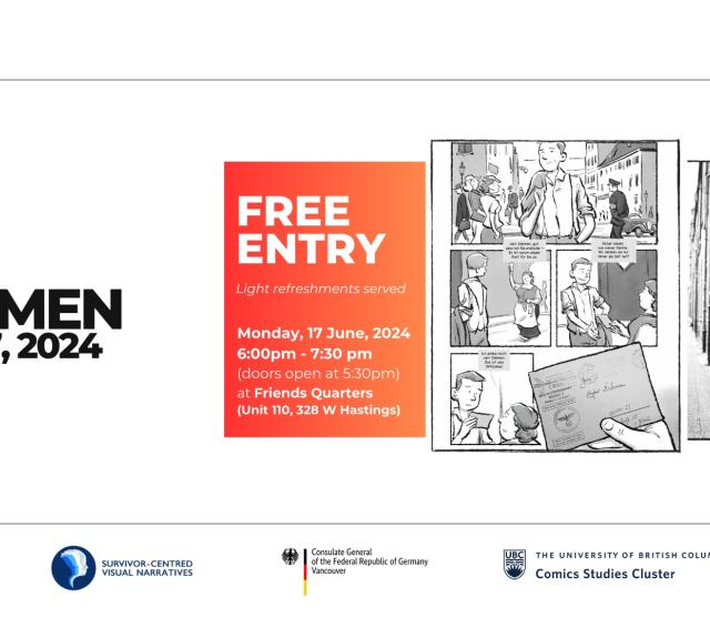 Promotional Poster of Discussion and Reading with Comics Author Tobi Dahmen