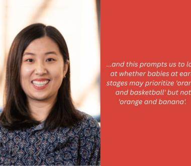 Headshot of Xin Sun to the left, quote on the right (extracted from the Q&A) 