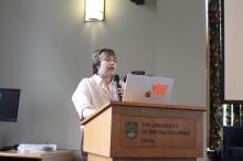 Danica Reid presenting at the LangSci Research Day 2025