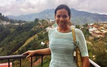 A picture of Dr. Mónica Morales-Good while she conducted fieldwork in San Miguel Suchixtepec, Oaxaca